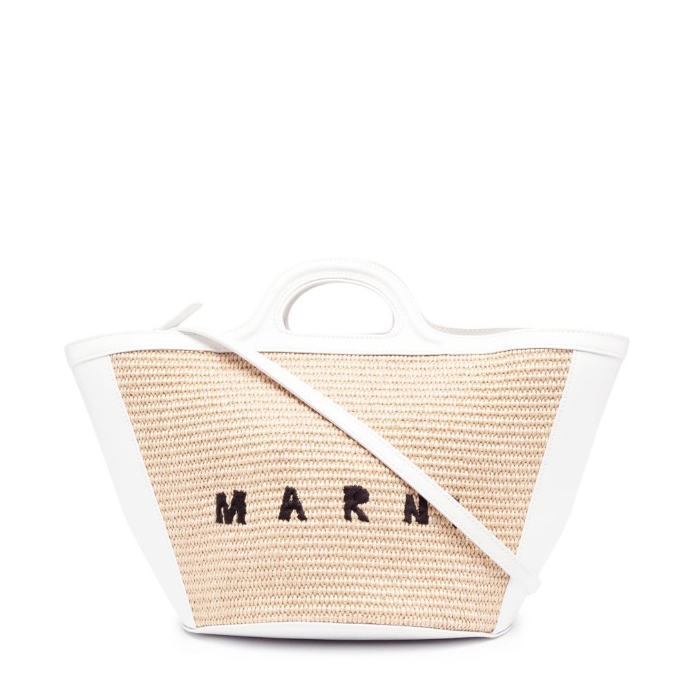 Marni Tropicalia logo-embroidered tote bag